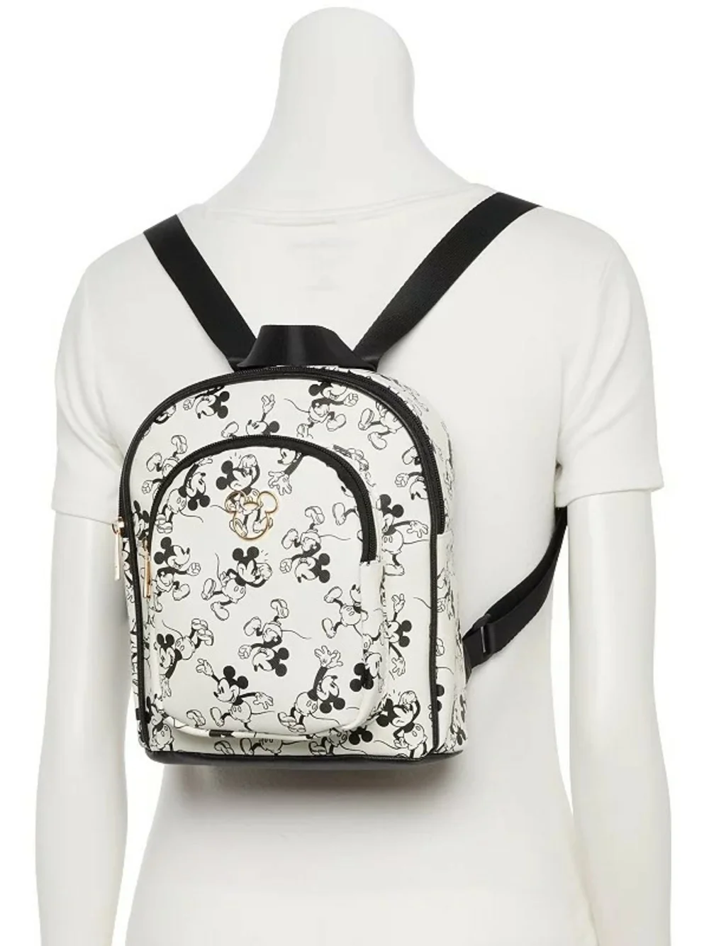Disney White & Black Mickey Sketches Mini Backpack